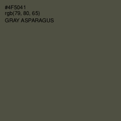#4F5041 - Gray Asparagus Color Image